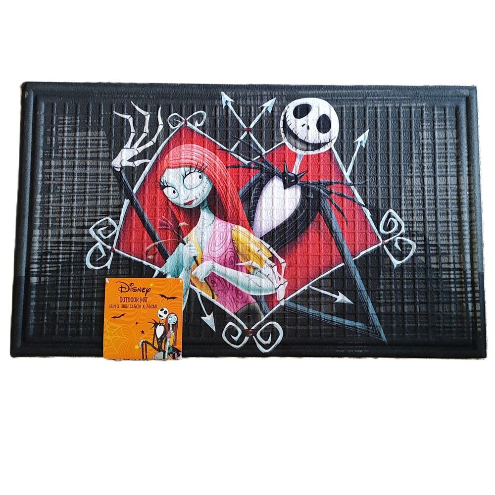 Disney Nightmare Before Christmas Jack & Sally Outdoor Doormat 18x30